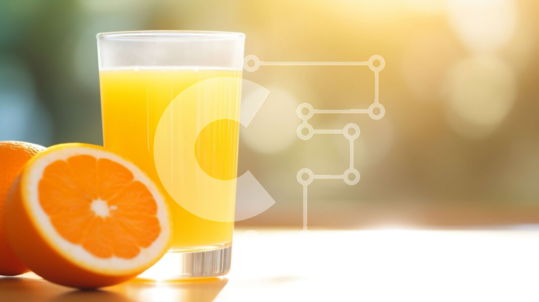 Σετ των 2 Intra Συλλεκτικό Ξύλινο Παζλ Plywood  4mm - Ποτήρι χυμό πορτοκαλιού με φέτες πορτοκάλι σε ένα ξύλινο τραπέζι Σε Ξύλινο Κουτί - Διαστάσεις: 10x10 cm – 25 κομμάτια