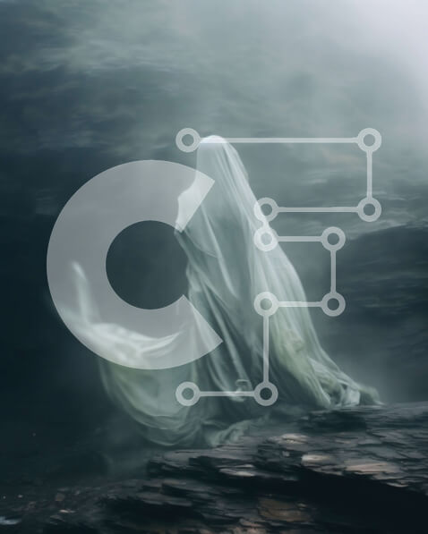 Intra Συλλεκτικό Ξύλινο Παζλ Plywood  4mm - Απόκοσμη και μυστηριώδης εικόνα μιας γυναίκας με λευκό φόρεμα σε έναν βράχο βράχου Σε Ξύλινο Κουτί - Διαστάσεις Puzzle: 10x10 cm – 25 κομμάτια