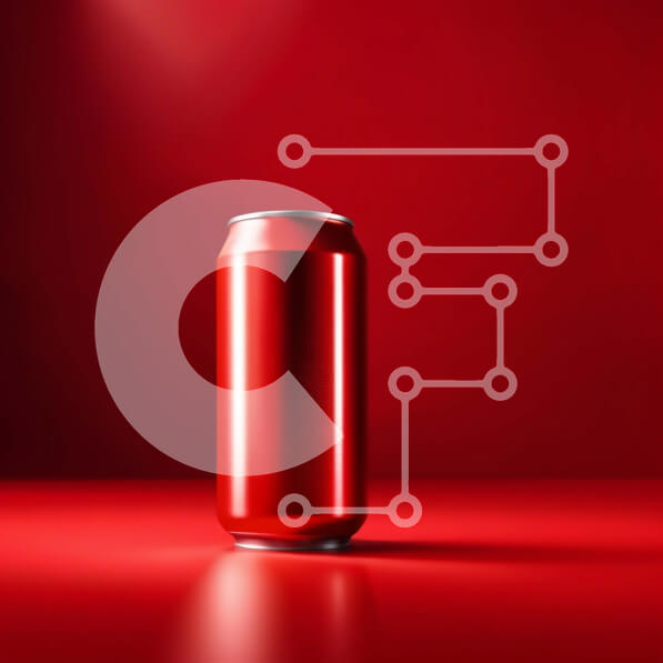 Intra Συλλεκτικό Ξύλινο Παζλ Plywood  4mm - Ζωντανή εικόνα ενός κόκκινου κουτιού αναψυκτικού σε μια φωτεινή κόκκινη επιφάνεια Σε Ξύλινο Κουτί - Διαστάσεις: 10x10 cm – 25 κομμάτια