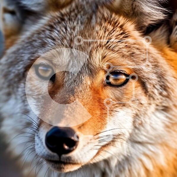 Intra Συλλεκτικό Ξύλινο Παζλ Plywood  4mm - Κοντινή εικόνα του προσώπου μιας όμορφης κόκκινης αλεπούς με έντονα καστανά μάτια Σε Ξύλινο Κουτί - Διαστάσεις: 10x10 cm – 25 κομμάτια