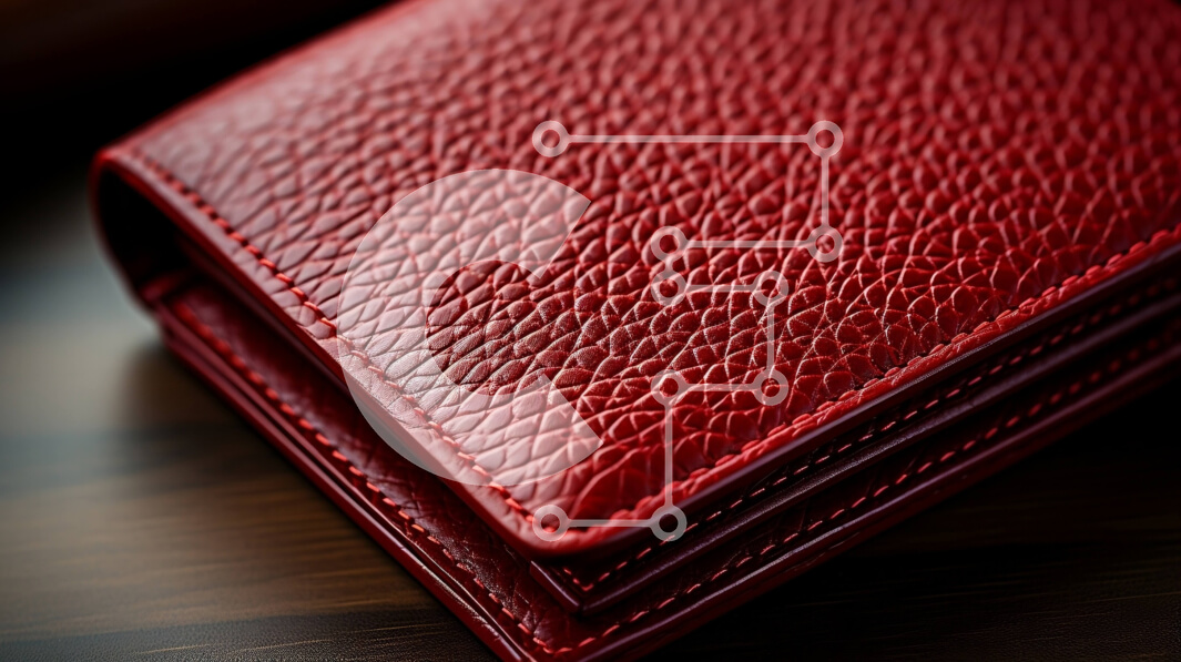 Intra Συλλεκτικό Ξύλινο Παζλ Plywood  4mm - Κομψό και κομψό κόκκινο δερμάτινο πορτοφόλι με χρυσό κούμπωμα Σε Ξύλινο Κουτί - Διαστάσεις Puzzle: 10x10 cm – 25 κομμάτια