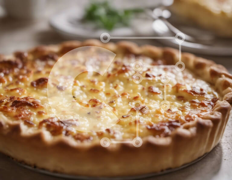 Σετ των 2 Intra Συλλεκτικό Ξύλινο Παζλ Plywood  4mm - Τυρόπιτα σε ένα τραπέζι Σε Ξύλινο Κουτί - Διαστάσεις: 10x10 cm – 25 κομμάτια