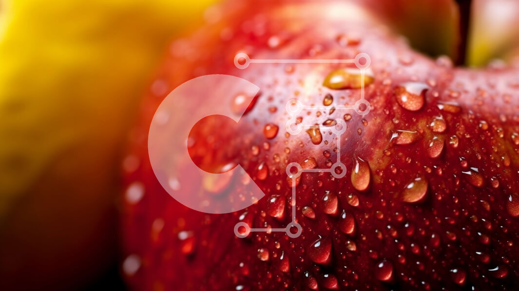 Σετ των 2 Intra Συλλεκτικό Ξύλινο Παζλ Plywood  4mm - Γυαλιστερό μήλο και λεμόνι με σταγόνες νερού - φρέσκα και ζουμερά φρούτα Σε Ξύλινο Κουτί - Διαστάσεις: 10x10 cm – 25 κομμάτια