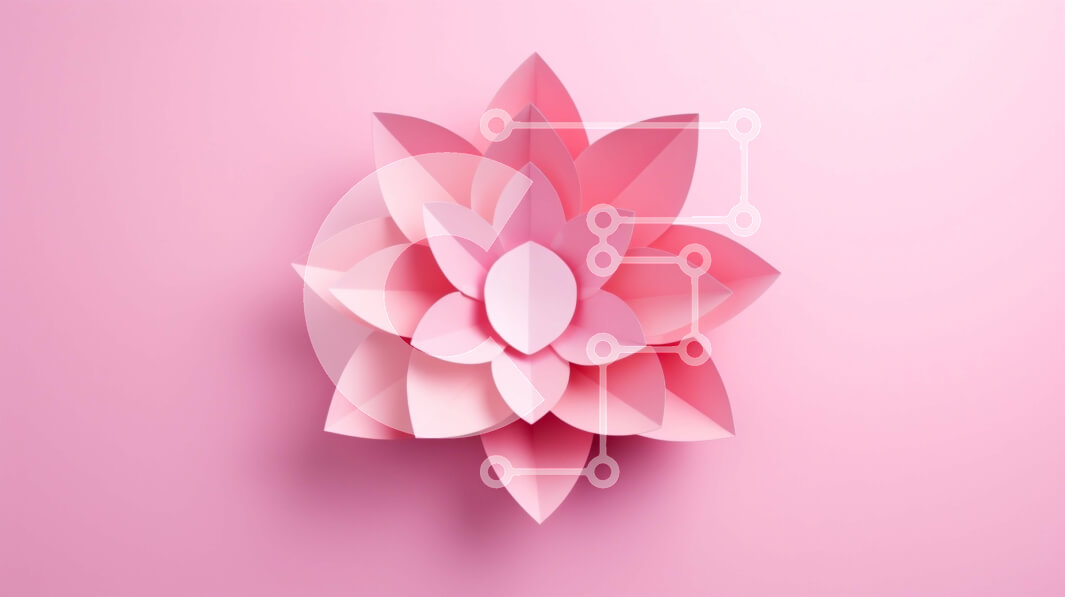 Intra Συλλεκτικό Ξύλινο Παζλ Plywood  4mm - Χαρτί αποκοπή ενός ροζ λουλουδιού λωτού Σε Ξύλινο Κουτί - Διαστάσεις: 10x10 cm – 25 κομμάτια