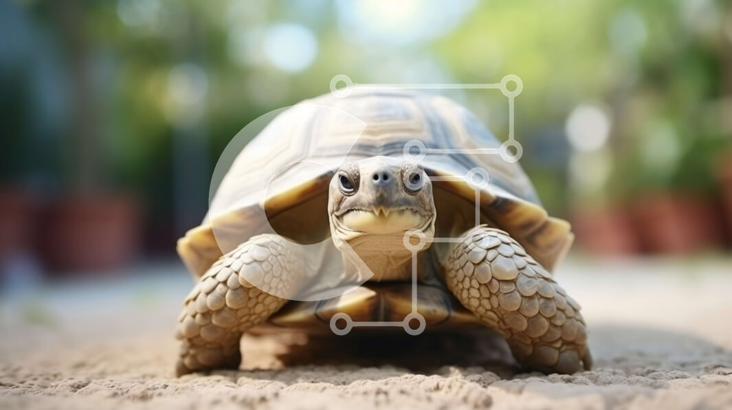 Intra Συλλεκτικό Ξύλινο Παζλ Plywood  4mm - Χελώνα που περπατά στο έδαφος Σε Ξύλινο Κουτί - Διαστάσεις: 10x10 cm – 25 κομμάτια