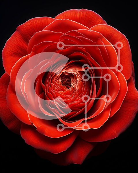 Intra Συλλεκτικό Ξύλινο Παζλ Plywood  4mm - Εκπληκτική εικόνα ενός κόκκινου τριαντάφυλλου σε σκοτεινό φόντο Σε Ξύλινο Κουτί - Διαστάσεις: 10x10 cm – 25 κομμάτια