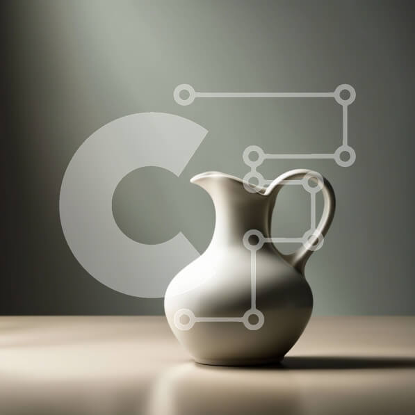 Intra Συλλεκτικό Ξύλινο Παζλ Plywood  4mm - Όμορφη εικόνα μιας λευκής κεραμικής στάμνας σε ένα ξύλινο τραπέζι Σε Ξύλινο Κουτί - Διαστάσεις Puzzle: 10x10 cm – 25 κομμάτια