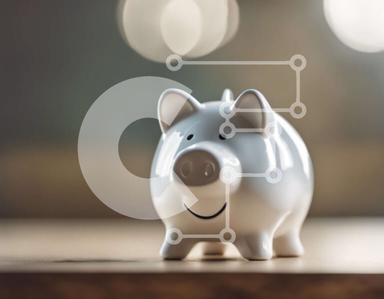 Intra Συλλεκτικό Ξύλινο Παζλ Plywood  4mm - Χαμογελαστός κουμπαράς στο ξύλινο τραπέζι Σε Ξύλινο Κουτί - Διαστάσεις: 10x10 cm – 25 κομμάτια