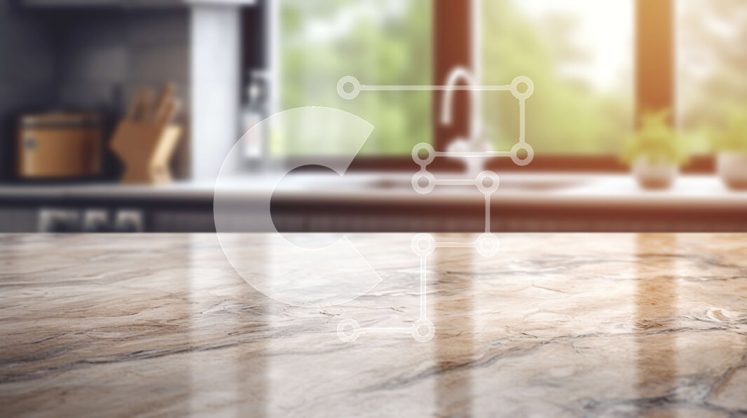 Intra Συλλεκτικό Ξύλινο Παζλ Plywood  4mm - Μαρμάρινος πάγκος κουζίνας με γυαλιστερό φινίρισμα και μαρμάρινο ράφι Σε Ξύλινο Κουτί - Διαστάσεις Puzzle: 10x10 cm – 25 κομμάτια