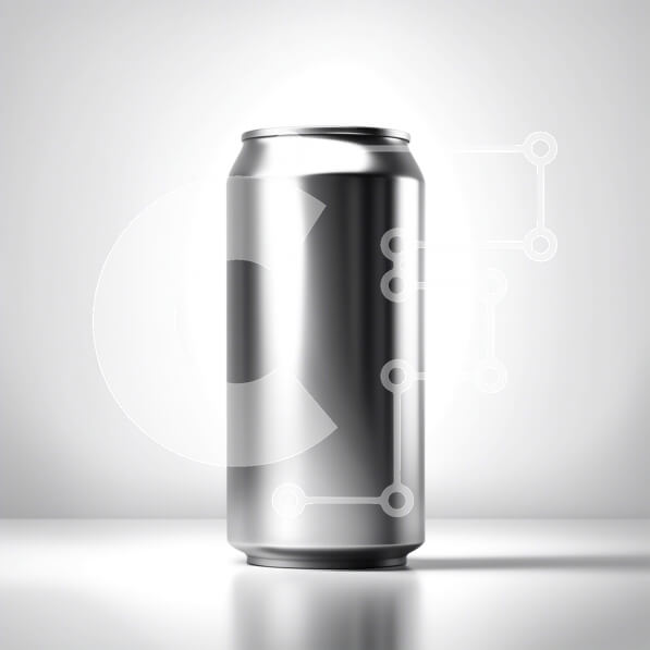 Intra Συλλεκτικό Ξύλινο Παζλ Plywood  4mm - Δροσιστική εικόνα ενός ασημένιου κουτιού σόδας σε καθαρό φόντο Σε Ξύλινο Κουτί - Διαστάσεις: 10x10 cm – 25 κομμάτια