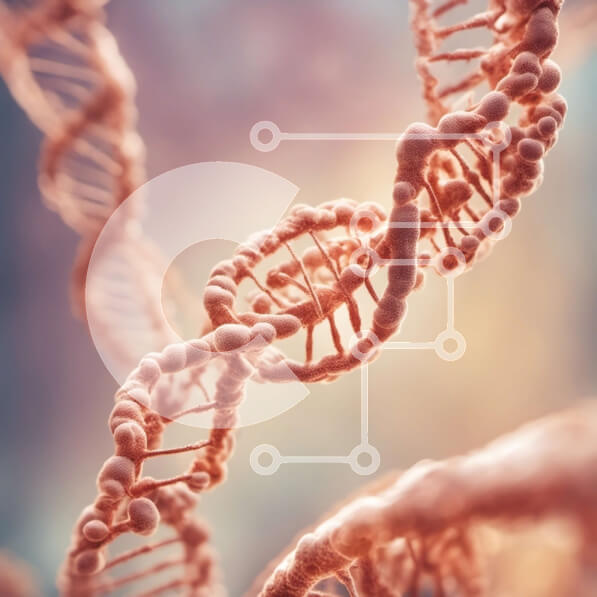 Intra Συλλεκτικό Ξύλινο Παζλ Plywood  4mm - Κοντινή όψη του κλώνου DNA Σε Ξύλινο Κουτί - Διαστάσεις Puzzle: 10x10 cm – 25 κομμάτια