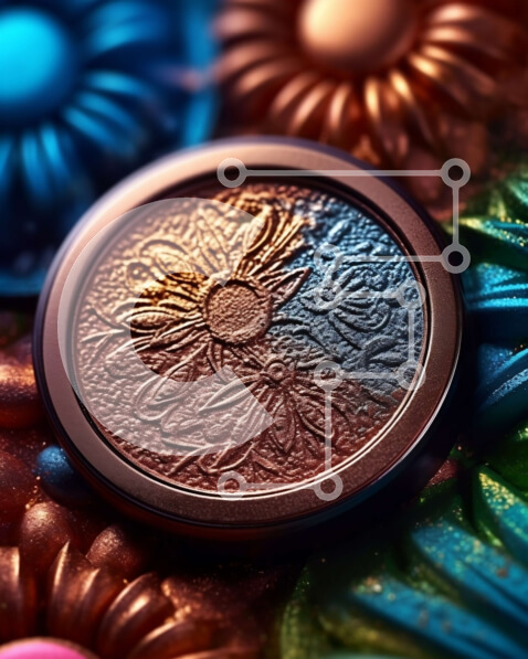 Intra Συλλεκτικό Ξύλινο Παζλ Plywood  4mm - Διακοσμητικό χρυσό μετάλλιο με στροβιλιζόμενα σχέδια σε καφέ, πορτοκαλί και κίτρινο Σε Ξύλινο Κουτί - Διαστάσεις: 10x10 cm – 25 κομμάτια