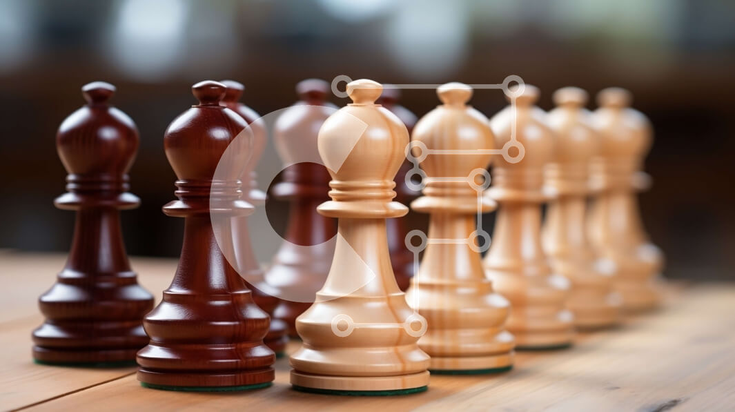 Intra Συλλεκτικό Ξύλινο Παζλ Plywood  4mm - Κοντινό πλάνο από ξύλινα κομμάτια σκακιού Σε Ξύλινο Κουτί - Διαστάσεις Puzzle: 10x10 cm – 25 κομμάτια