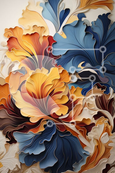 Σετ των 2 Intra Συλλεκτικό Ξύλινο Παζλ Plywood  4mm - Όμορφη κινηματογράφηση σε πρώτο πλάνο με πολύχρωμα λουλούδια σε ένα βάζο Σε Ξύλινο Κουτί - Διαστάσεις: 10x10 cm – 25 κομμάτια