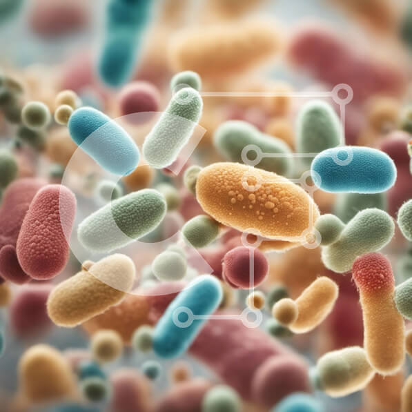 Intra Συλλεκτικό Ξύλινο Παζλ Plywood  4mm - Ομάδα Βακτηρίων - Μικροσκοπικοί Οργανισμοί Σε Ξύλινο Κουτί - Διαστάσεις Puzzle: 10x10 cm – 25 κομμάτια