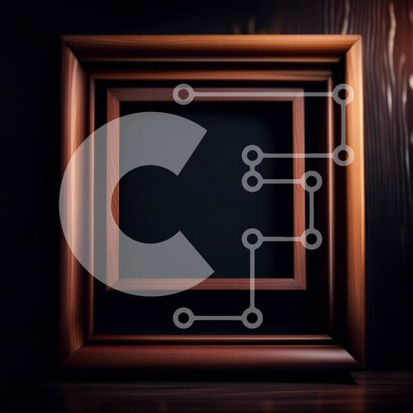 Intra Συλλεκτικό Ξύλινο Παζλ Plywood  4mm - Κομψή διακόσμηση εσωτερικών χώρων: Καφέ ξύλινη κορνίζα σε σκούρο τοίχο Σε Ξύλινο Κουτί - Διαστάσεις Puzzle: 10x10 cm – 25 κομμάτια