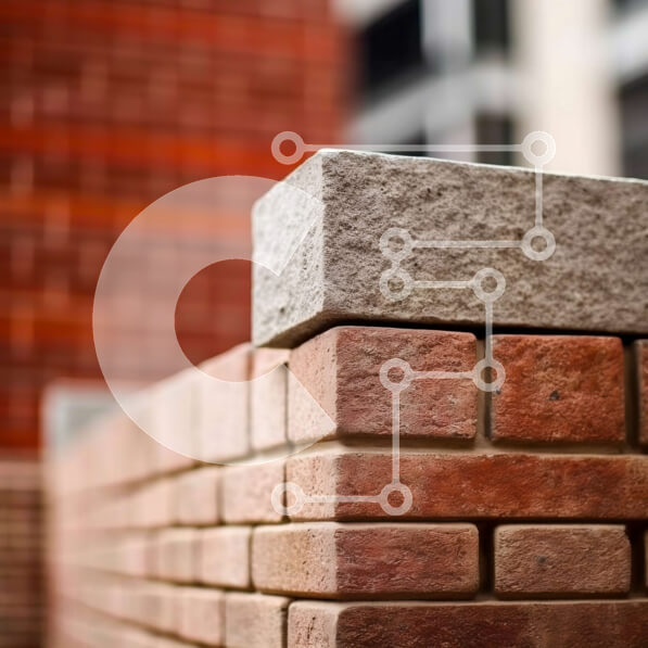 Intra Συλλεκτικό Ξύλινο Παζλ Plywood  4mm - Όμορφη εικόνα του ξεπερασμένου κόκκινου τοίχου Σε Ξύλινο Κουτί - Διαστάσεις Puzzle: 10x10 cm – 25 κομμάτια