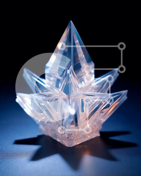 Intra Συλλεκτικό Ξύλινο Παζλ Plywood  4mm - Πυραμίδα από καθαρό γυαλί με μυτερή κορυφή σε μαύρη επιφάνεια Σε Ξύλινο Κουτί - Διαστάσεις: 10x10 cm – 25 κομμάτια