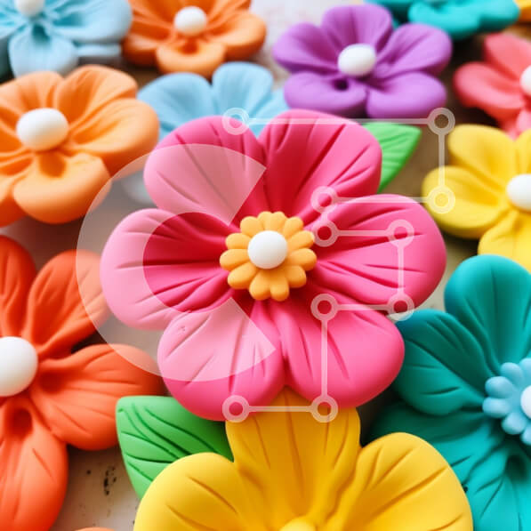 Intra Συλλεκτικό Ξύλινο Παζλ Plywood  4mm - Ζωντανή κυκλική διάταξη λουλουδιών Σε Ξύλινο Κουτί - Διαστάσεις: 10x10 cm – 25 κομμάτια