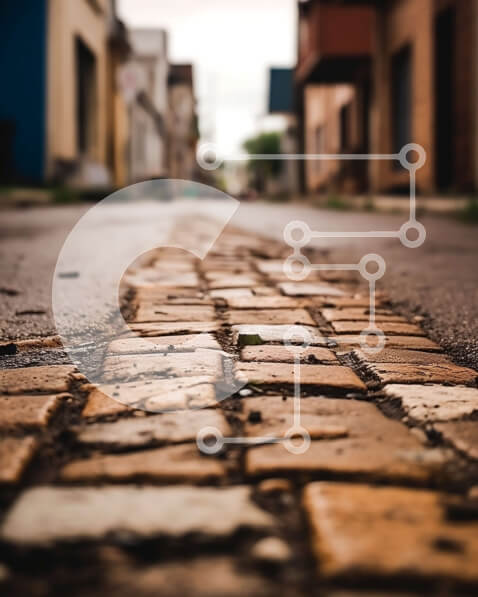 Intra Συλλεκτικό Ξύλινο Παζλ Plywood  4mm - Όμορφη εικόνα ενός ιστορικού δρόμου σε μια πόλη Σε Ξύλινο Κουτί - Διαστάσεις Puzzle: 10x10 cm – 25 κομμάτια