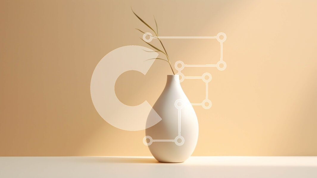 Intra Συλλεκτικό Ξύλινο Παζλ Plywood  4mm - Λευκό βάζο με ενιαίο στέλεχος από μπαμπού Σε Ξύλινο Κουτί - Διαστάσεις Puzzle: 10x10 cm – 25 κομμάτια