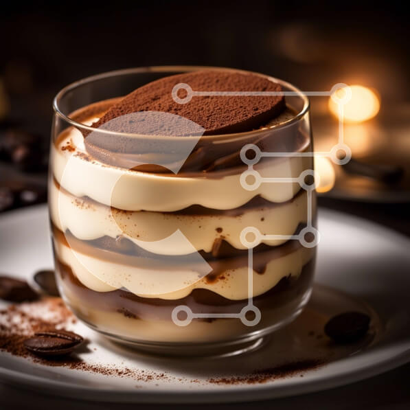 Σετ των 2 Intra Συλλεκτικό Ξύλινο Παζλ Plywood  4mm - Λαχταριστό κέικ σοκολάτας λάβας με παγωτό βανίλια Σε Ξύλινο Κουτί - Διαστάσεις: 10x10 cm – 25 κομμάτια