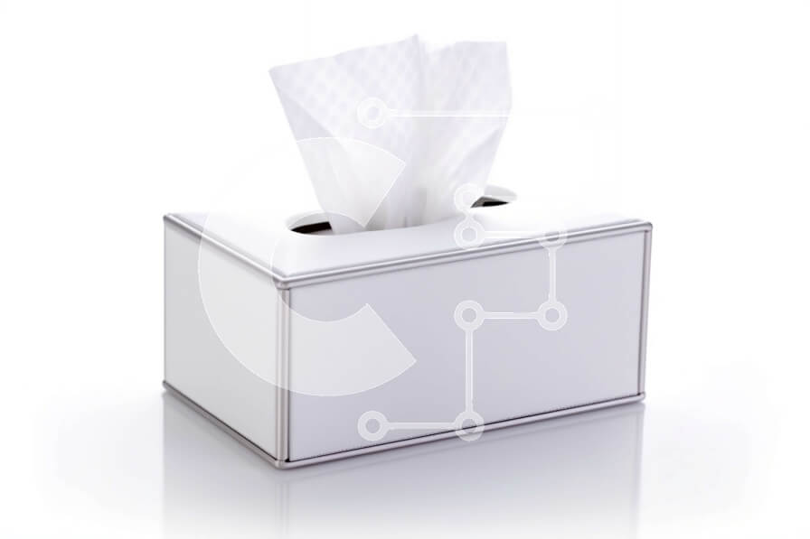 Intra Συλλεκτικό Ξύλινο Παζλ Plywood  4mm - Καθαρό και απλό λευκό χαρτομάντιλο με διπλωμένο χαρτομάντιλο Σε Ξύλινο Κουτί - Διαστάσεις: 10x10 cm – 25 κομμάτια