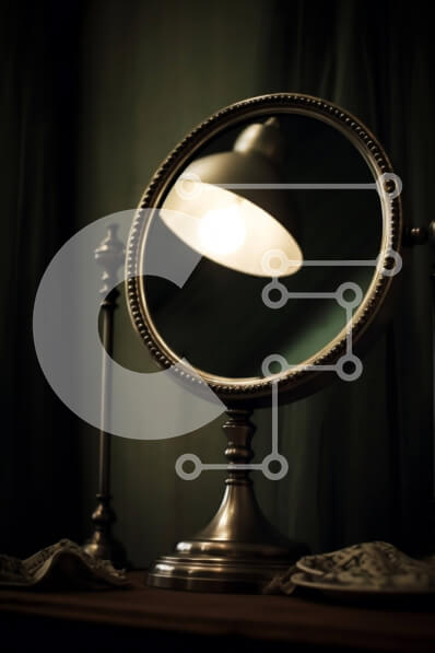 Intra Συλλεκτικό Ξύλινο Παζλ Plywood  4mm - Καθρέφτης σε συρταριέρα στο άνετο υπνοδωμάτιο Σε Ξύλινο Κουτί - Διαστάσεις Puzzle: 10x10 cm – 25 κομμάτια