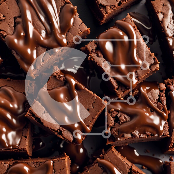 Σετ των 2 Intra Συλλεκτικό Ξύλινο Παζλ Plywood  4mm - Λαχταριστά Brownies σοκολάτας με Πλούσια Σοκολάτα Σε Ξύλινο Κουτί - Διαστάσεις: 10x10 cm – 25 κομμάτια