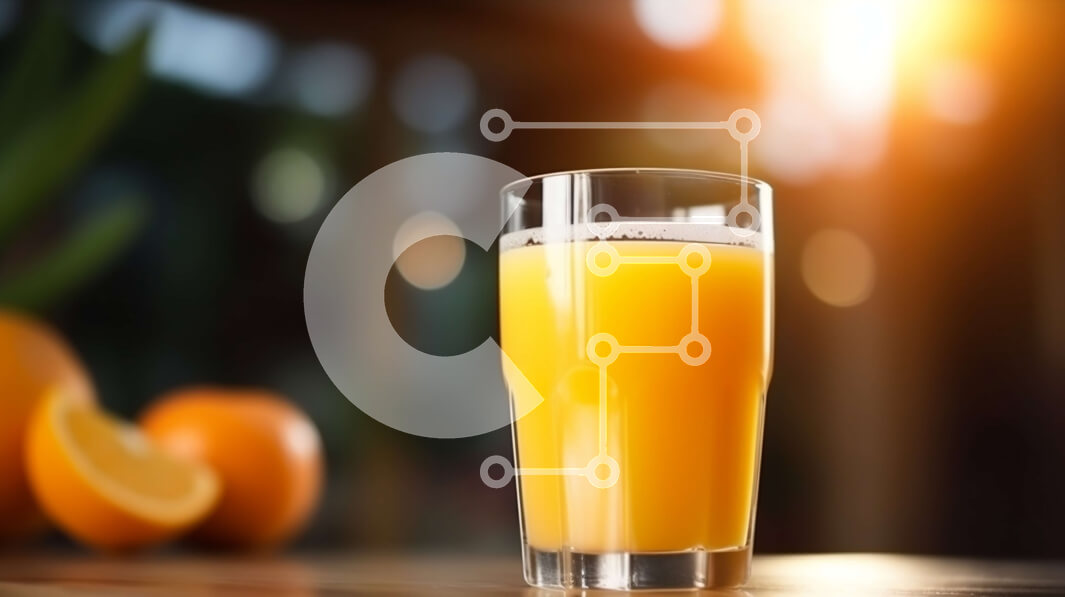 Σετ των 2 Intra Συλλεκτικό Ξύλινο Παζλ Plywood  4mm - Ποτήρι φρεσκοστυμμένο χυμό πορτοκαλιού σε ένα ξύλινο τραπέζι Σε Ξύλινο Κουτί - Διαστάσεις: 10x10 cm – 25 κομμάτια