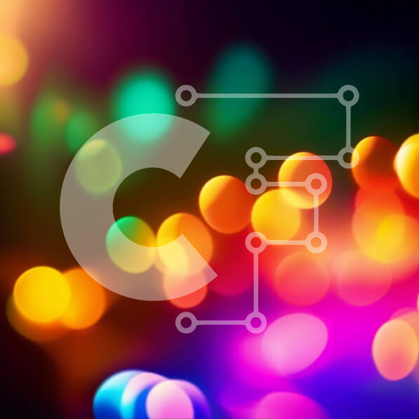 Intra Συλλεκτικό Ξύλινο Παζλ Plywood  4mm - Δονούμενο θολό φόντο με έντονα φώτα Σε Ξύλινο Κουτί - Διαστάσεις Puzzle: 10x10 cm – 25 κομμάτια