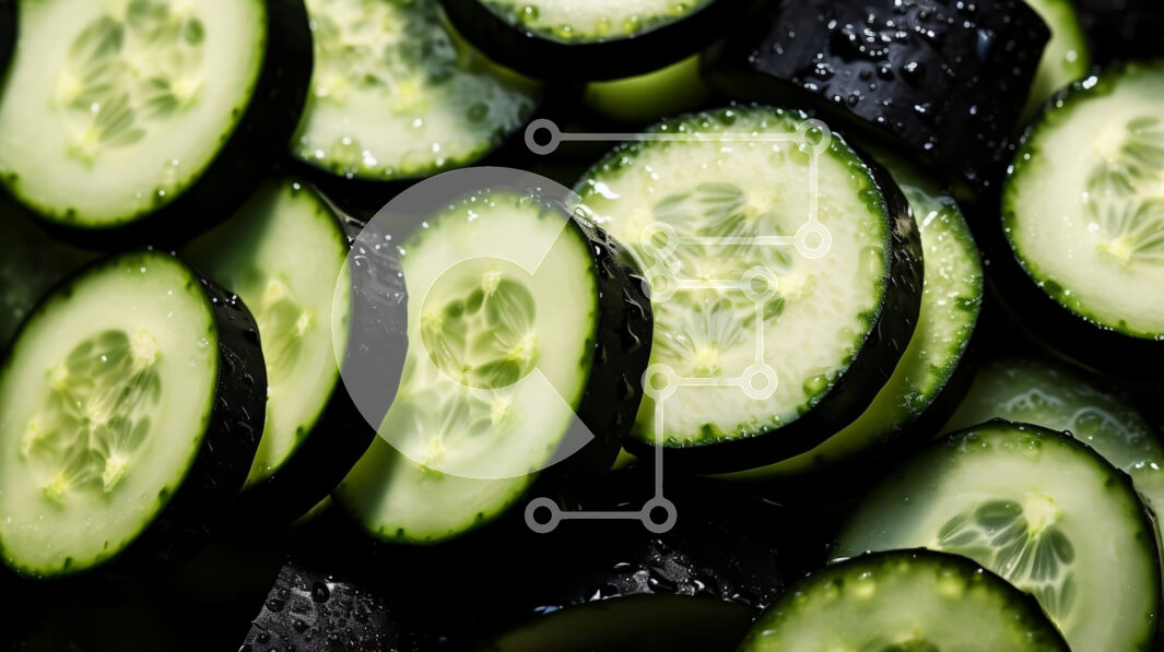 Σετ των 2 Intra Συλλεκτικό Ξύλινο Παζλ Plywood  4mm - Σωρός αγγουριών σε φέτες Σε Ξύλινο Κουτί - Διαστάσεις: 10x10 cm – 25 κομμάτια