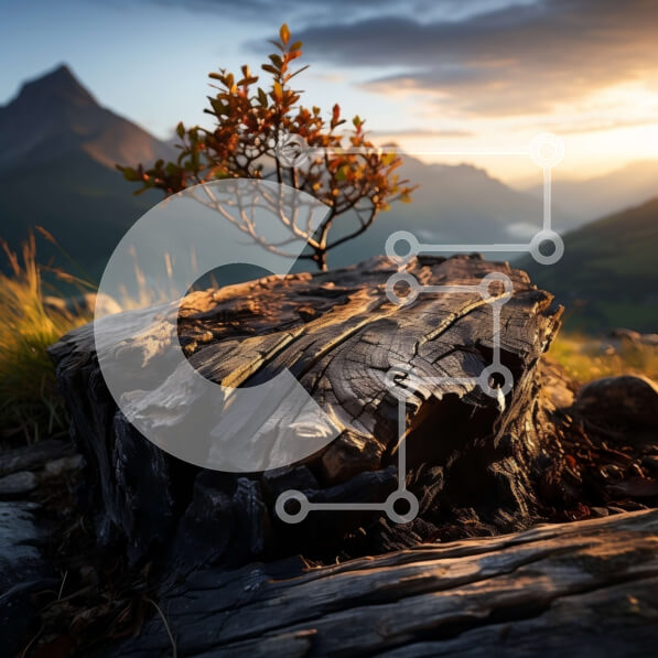 Intra Συλλεκτικό Ξύλινο Παζλ Plywood  4mm - Όμορφη εικόνα τοπίου ενός μοναχικού δέντρου στο ηλιοβασίλεμα Σε Ξύλινο Κουτί - Διαστάσεις: 10x10 cm – 25 κομμάτια