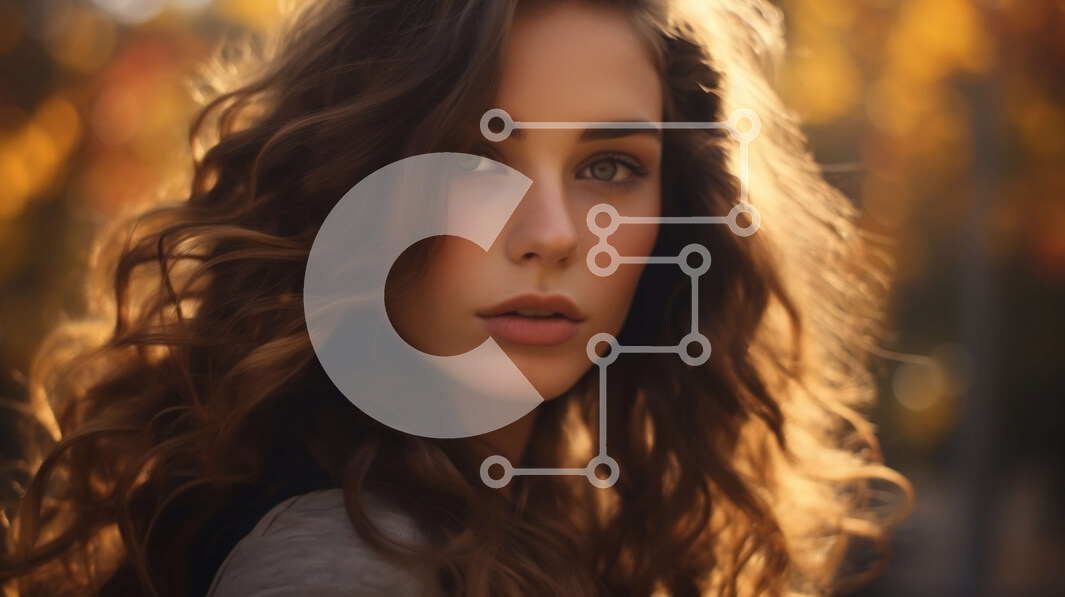 Intra Συλλεκτικό Ξύλινο Παζλ Plywood  4mm - Σοβαρή νεαρή γυναίκα με μακριά κυματιστά σκούρα καστανά μαλλιά και καστανά μάτια που φορά μαύρο πουκάμισο Σε Ξύλινο Κουτί - Διαστάσεις Puzzle: 10x10 cm – 25 κομμάτια