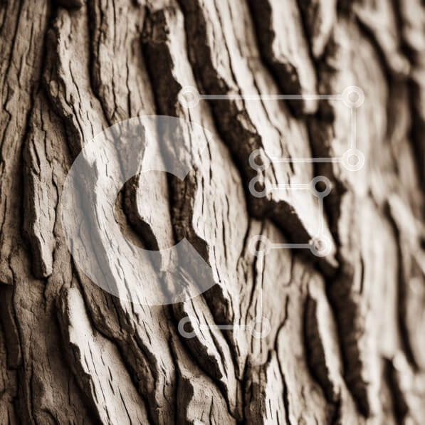 Intra Συλλεκτικό Ξύλινο Παζλ Plywood  4mm - Κοντινό πλάνο του φλοιού δέντρου με την υφή Σε Ξύλινο Κουτί - Διαστάσεις: 10x10 cm – 25 κομμάτια