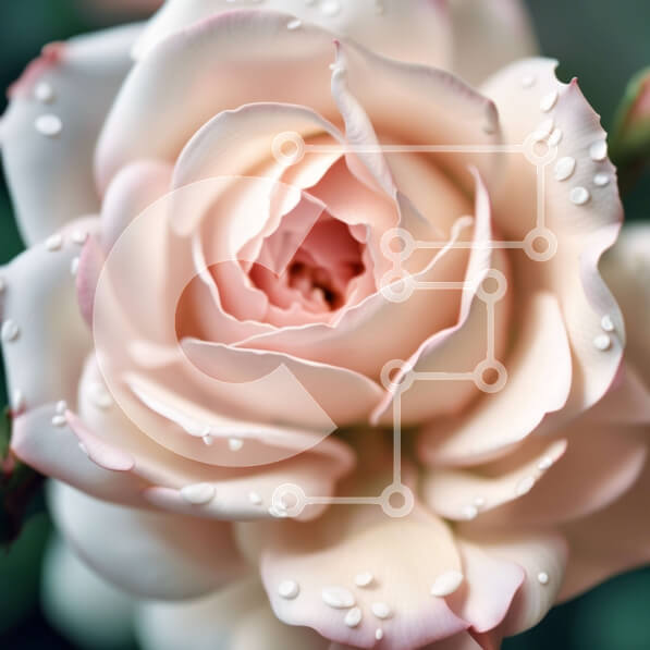 Σετ των 2 Intra Συλλεκτικό Ξύλινο Παζλ Plywood  4mm - Κοντινό πλάνο ενός λευκού τριαντάφυλλου με σταγονίδια νερού - Φωτογραφία Αρχείου Σε Ξύλινο Κουτί - Διαστάσεις: 10x10 cm – 25 κομμάτια