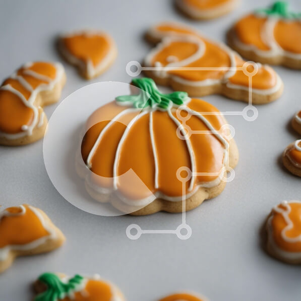 Σετ των 2 Intra Συλλεκτικό Ξύλινο Παζλ Plywood  4mm - Μπισκότα ζάχαρης με θέμα το φθινόπωρο με κολοκύθες και φύλλα Σε Ξύλινο Κουτί - Διαστάσεις: 10x10 cm – 25 κομμάτια