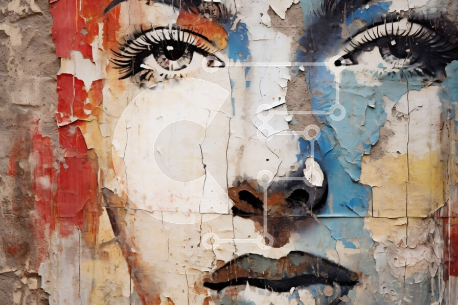 Intra Συλλεκτικό Ξύλινο Παζλ Plywood  4mm - Εκπληκτικό πορτρέτο μιας γυναίκας με φωτεινά μπλε μάτια και μακριές βλεφαρίδες Σε Ξύλινο Κουτί - Διαστάσεις Puzzle: 10x10 cm – 25 κομμάτια