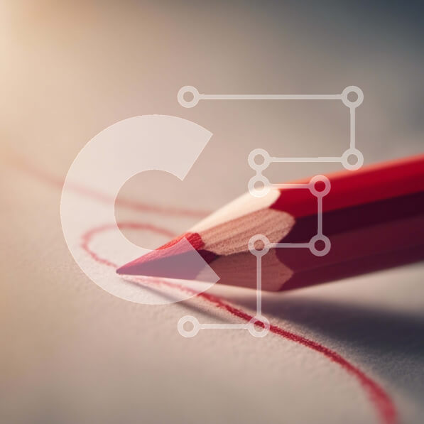 Intra Συλλεκτικό Ξύλινο Παζλ Plywood  4mm - Κόκκινο μολύβι σε χαρτί Σε Ξύλινο Κουτί - Διαστάσεις: 10x10 cm – 25 κομμάτια