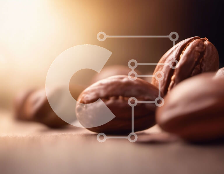 Σετ των 2 Intra Συλλεκτικό Ξύλινο Παζλ Plywood  4mm - Φρεσκοψημένοι κόκκοι καφέ σε ξύλινη επιφάνεια Σε Ξύλινο Κουτί - Διαστάσεις: 10x10 cm – 25 κομμάτια