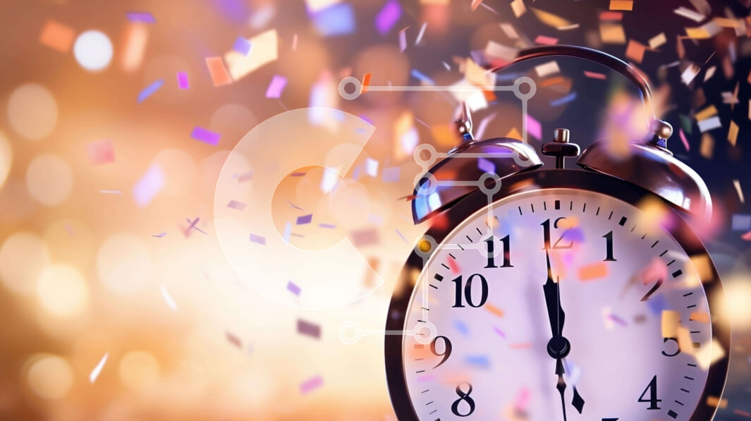 Intra Συλλεκτικό Ξύλινο Παζλ Plywood  4mm - Εορταστικό Ξυπνητήρι με κομφετί που πέφτουν Σε Ξύλινο Κουτί - Διαστάσεις Puzzle: 10x10 cm – 25 κομμάτια