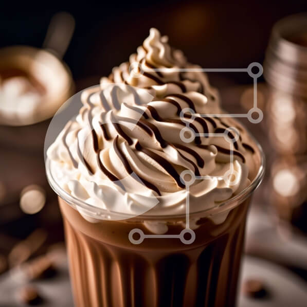 Σετ των 2 Intra Συλλεκτικό Ξύλινο Παζλ Plywood  4mm - Δροσιστικό Milkshake σοκολάτας με σαντιγί | Φωτογραφία Αρχείου Σε Ξύλινο Κουτί - Διαστάσεις: 10x10 cm – 25 κομμάτια