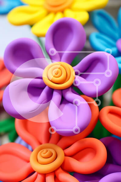 Intra Συλλεκτικό Ξύλινο Παζλ Plywood  4mm - Ζωντανή πλαστική ανθοσύνθεση σε βάζο Σε Ξύλινο Κουτί - Διαστάσεις Puzzle: 10x10 cm – 25 κομμάτια