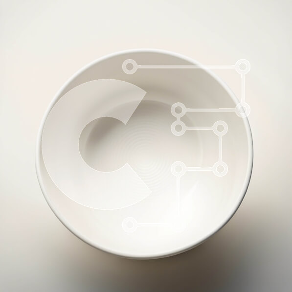 Intra Συλλεκτικό Ξύλινο Παζλ Plywood  4mm - Μινιμαλιστική φωτογραφία ενός λευκού μπολ σε μια λευκή επιφάνεια Σε Ξύλινο Κουτί - Διαστάσεις Puzzle: 10x10 cm – 25 κομμάτια