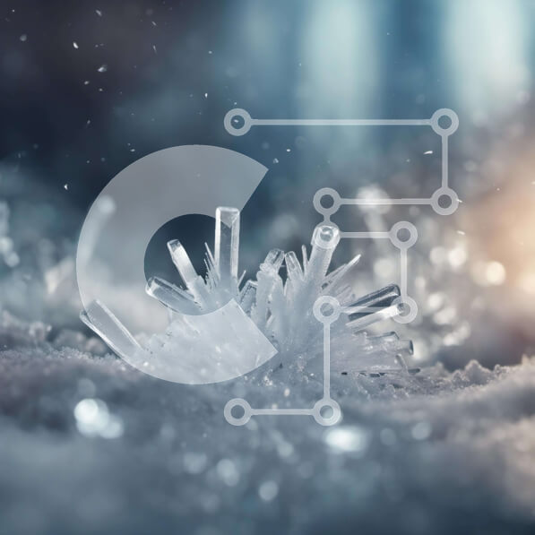 Intra Συλλεκτικό Ξύλινο Παζλ Plywood  4mm - Νιφάδα χιονιού στο χιόνι Σε Ξύλινο Κουτί - Διαστάσεις: 10x10 cm – 25 κομμάτια