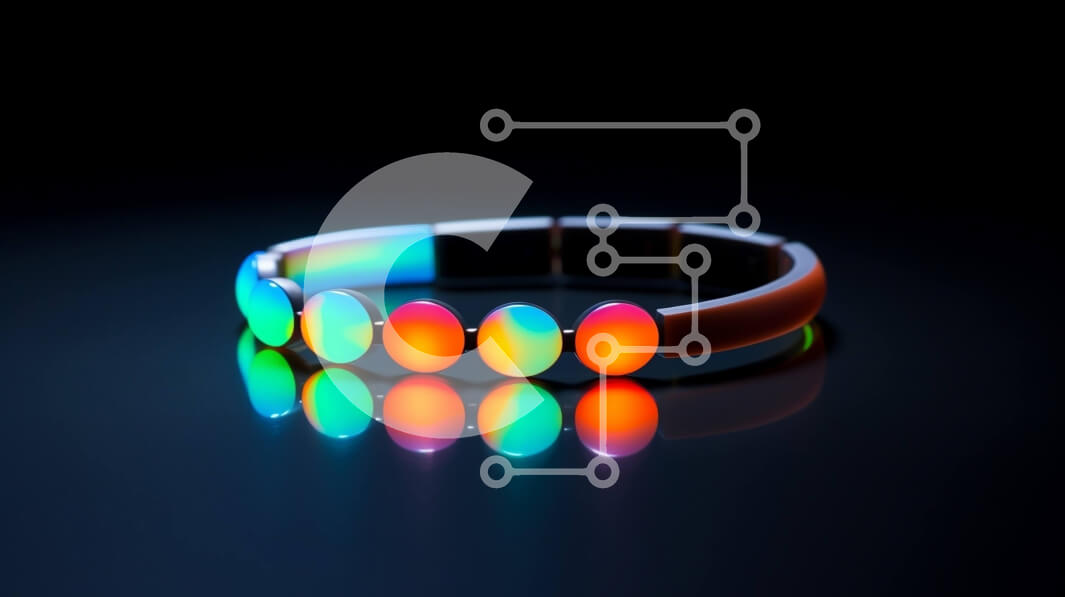 Σετ των 2 Intra Συλλεκτικό Ξύλινο Παζλ Plywood  4mm - Πολύχρωμο βραχιόλι LED σε αδιαφανή επιφάνεια Σε Ξύλινο Κουτί - Διαστάσεις: 10x10 cm – 25 κομμάτια