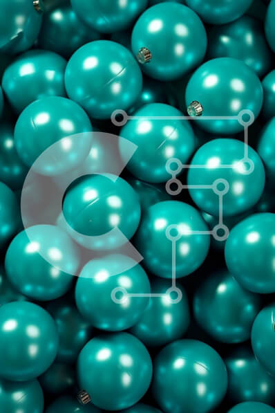 Intra Συλλεκτικό Ξύλινο Παζλ Plywood  4mm - Εκπληκτικά τιρκουάζ χριστουγεννιάτικα στολίδια κινηματογράφηση σε πρώτο πλάνο Σε Ξύλινο Κουτί - Διαστάσεις: 10x10 cm – 25 κομμάτια