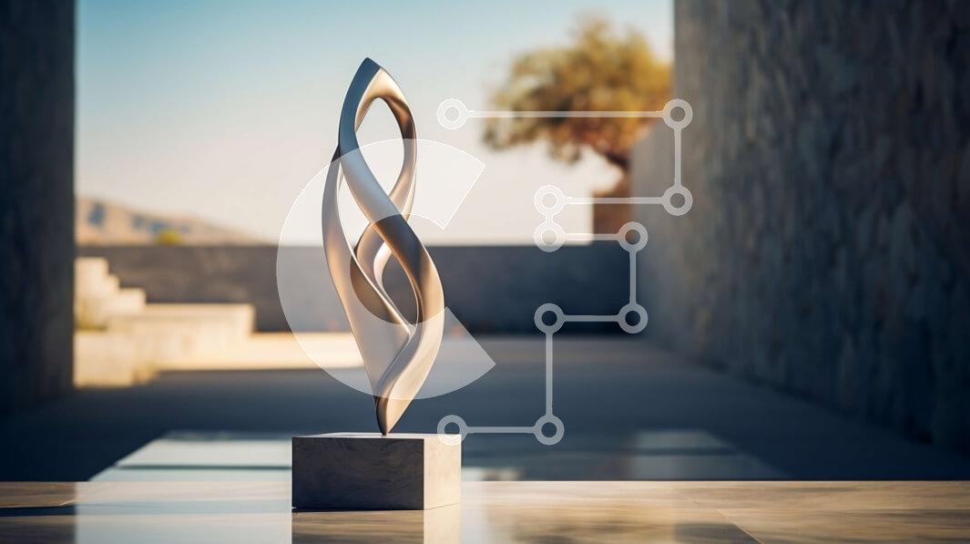 Intra Συλλεκτικό Ξύλινο Παζλ Plywood  4mm - Μοντέρνο περιστρεφόμενο γλυπτό σε εξωτερικό περιβάλλον Σε Ξύλινο Κουτί - Διαστάσεις: 10x10 cm – 25 κομμάτια