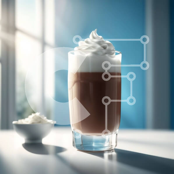 Σετ των 2 Intra Συλλεκτικό Ξύλινο Παζλ Plywood  4mm - Λαχταριστό Milkshake σοκολάτας με σαντιγί σε διαφανές ποτήρι Σε Ξύλινο Κουτί - Διαστάσεις: 10x10 cm – 25 κομμάτια