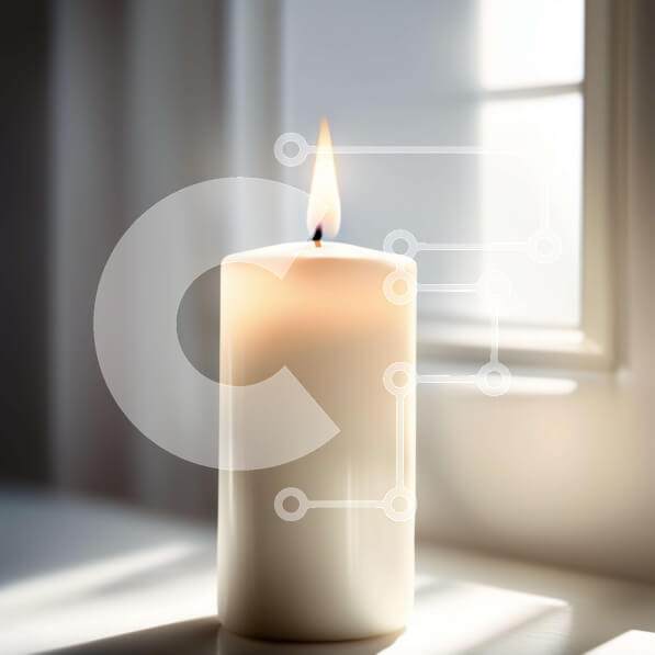 Intra Συλλεκτικό Ξύλινο Παζλ Plywood  4mm - Κομψή διακόσμηση σπιτιού: Λευκό κερί στο Windowsill Σε Ξύλινο Κουτί - Διαστάσεις: 10x10 cm – 25 κομμάτια